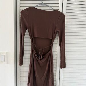Princess Polly Chocolate Backless Dress